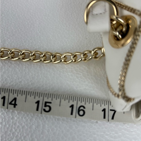 INC International Concepts White Quilted Crossbody Gold Chain Bag main image 0